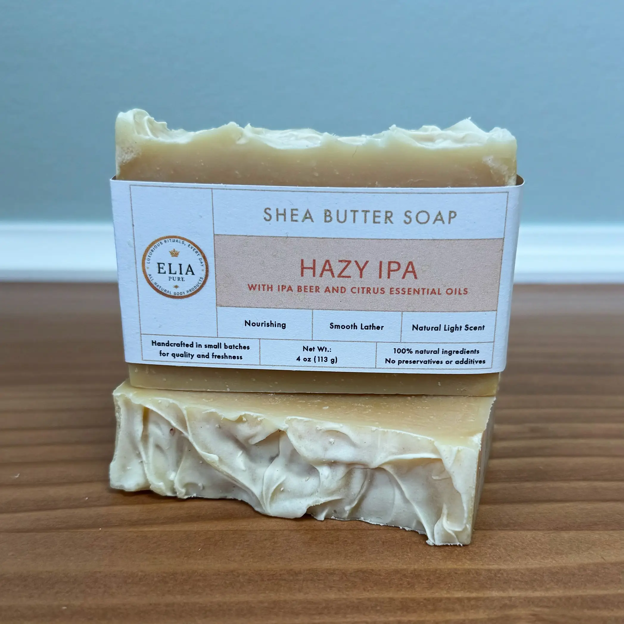 Hazy IPA handmade shea butter soap with citrus essential oils